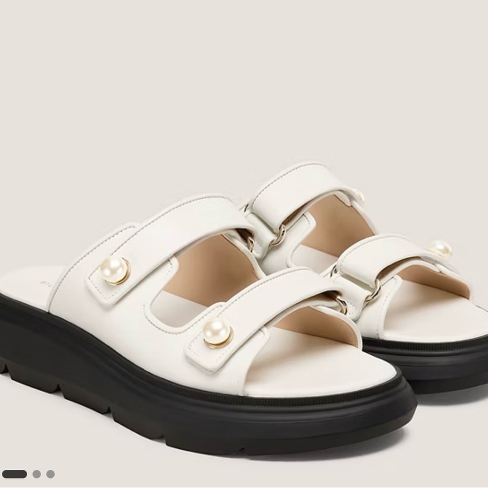 Stuart Weitzman pearl slide-like new